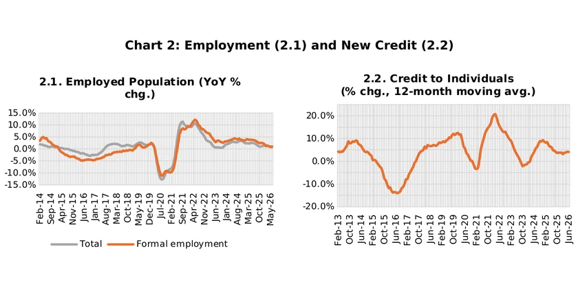 Chart 2: Employed Population and Credit to Individuals